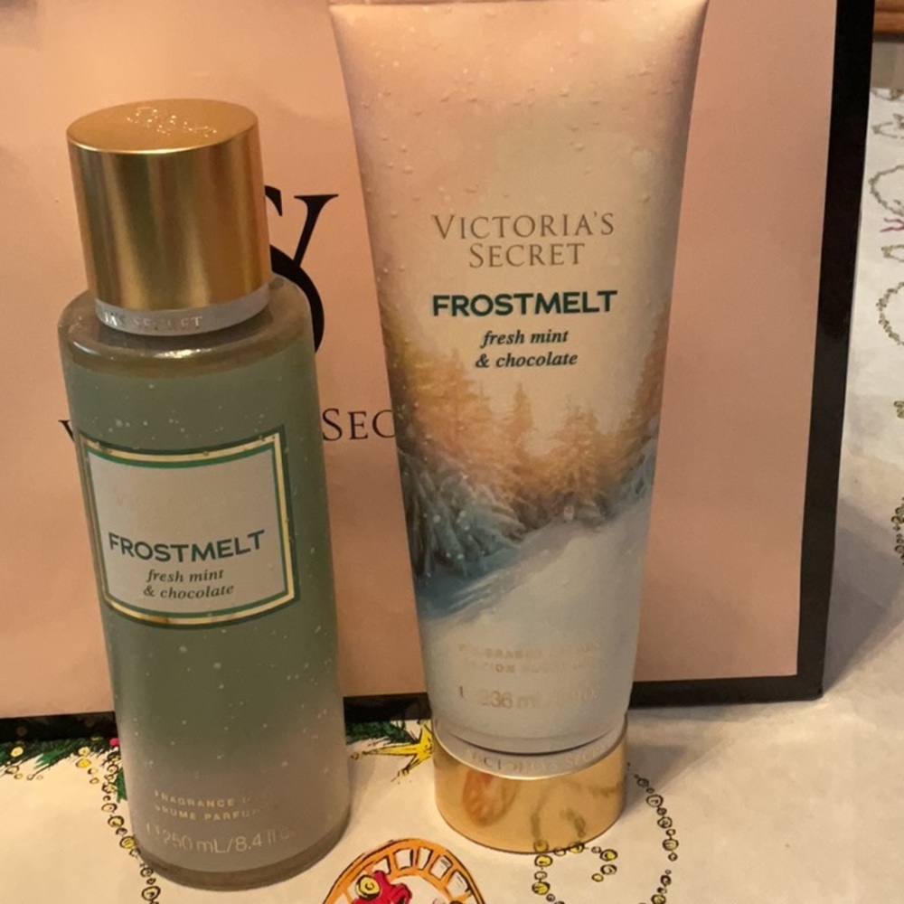 Victoria secret Frostmelt Fresh Mint and Chocolate Lotion Mist Set
